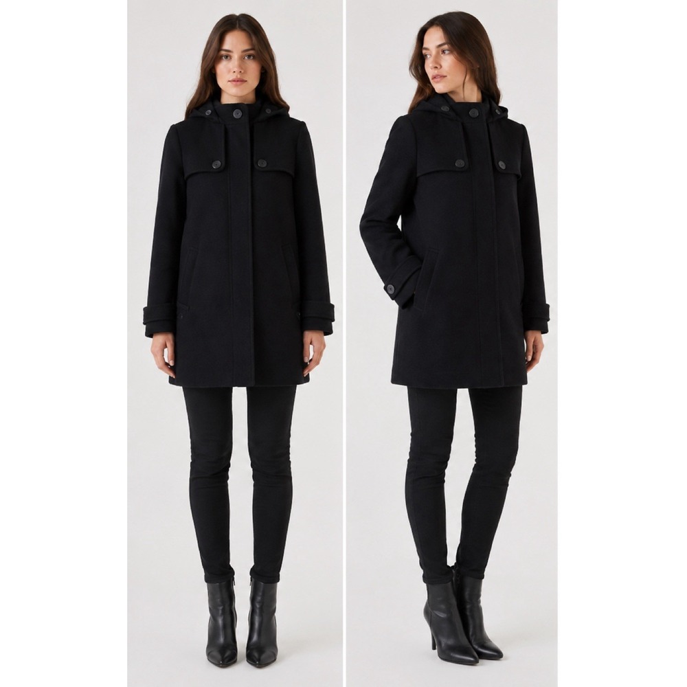 Zara Womens Cloth Hoodie Coat Size 2